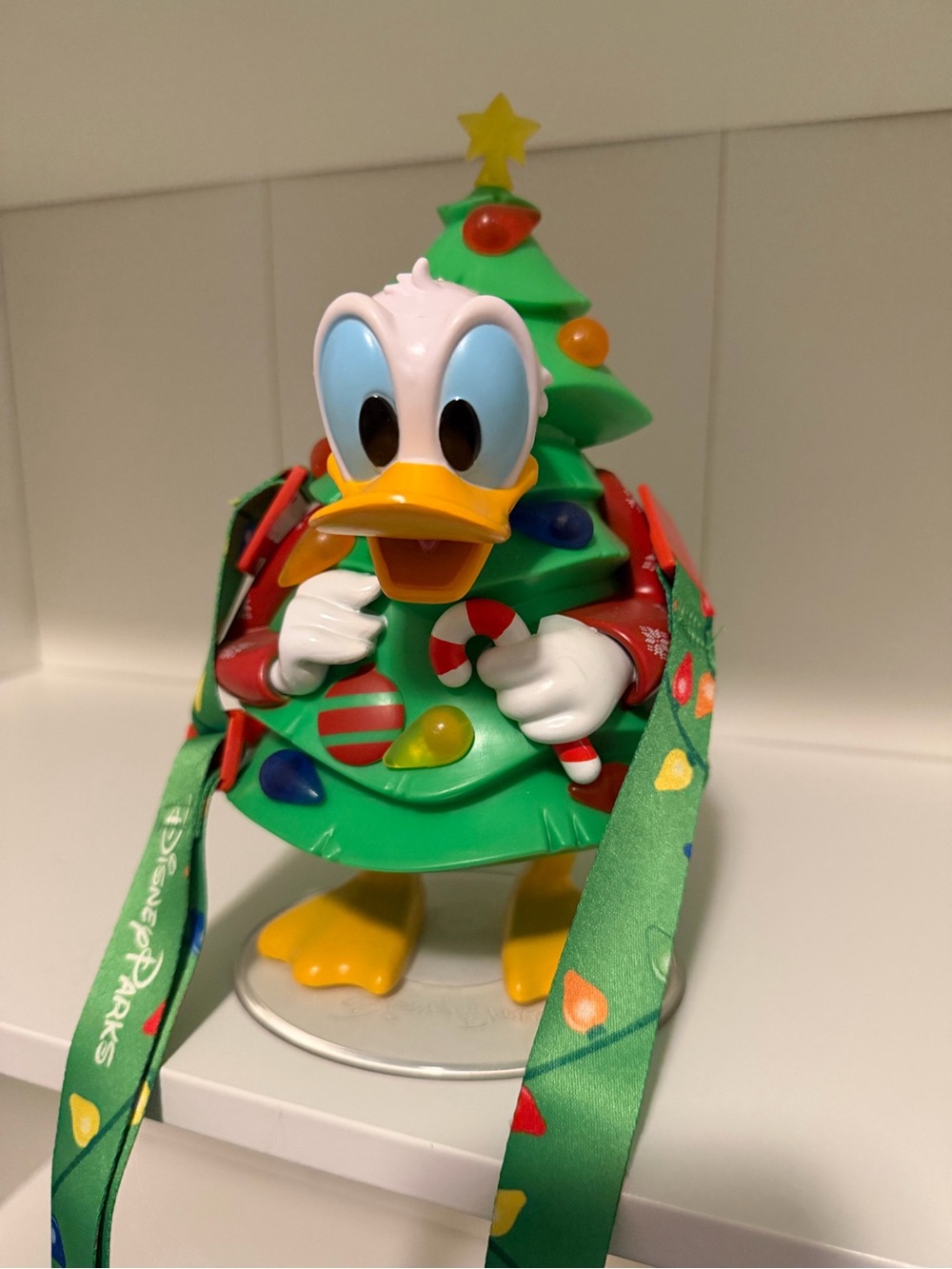 Disney Donald Duck Holiday Tree sipper with Colorful Lights
